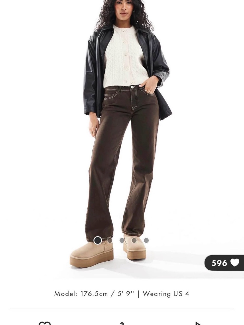 ASOS Dark Brown Flare Jeans